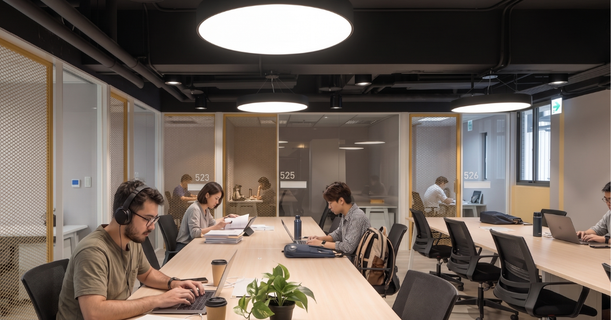 自由接案者／SOHO族在林口大瀚環球商務中心5樓 coworking space非固定位